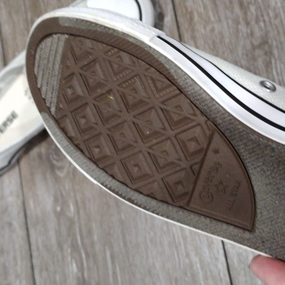 CONVERSE - Light Gray Canvas Sneakers - Picture 10 of 12